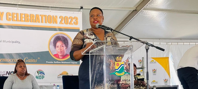 The occassion of the 2023 Provincial Freedom Day Celebrations at Sy Mthimunye Stadium in Emalahleni Local Municipality, Nkangala District